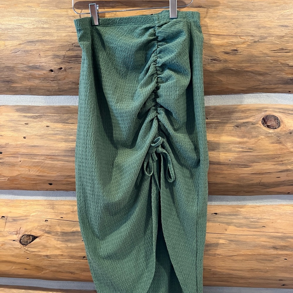 Cider Texture Midi Drawstring Skirt - image 4